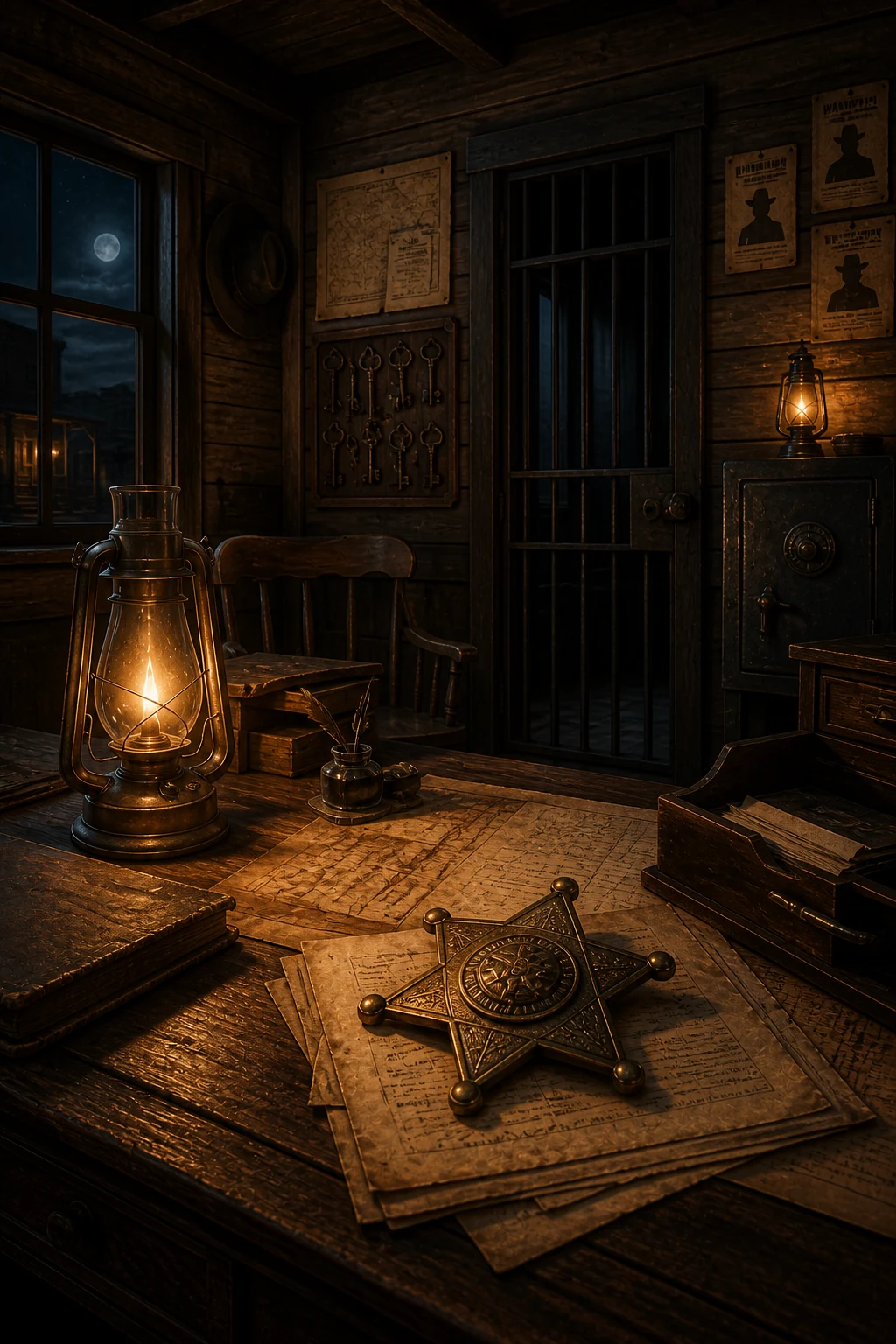 Bureau du shérif de la salle Braquage à l’Ouest chez Hidden Scape